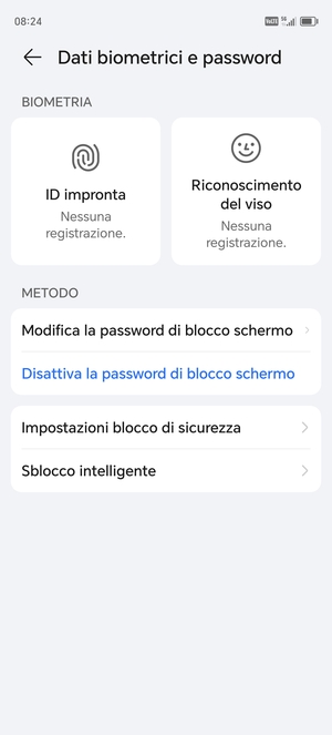 Il tuo telefono è ora protetto dal blocco schermo
