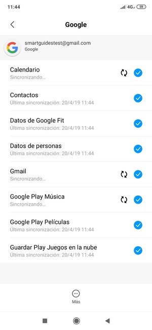 Su información será sincronizada