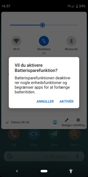 Vælg AKTIVÉR