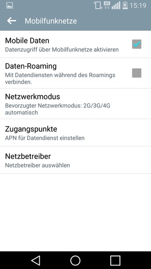 Um das Netzwerk zu wechseln, falls Probleme auftreten, wählen Sie Netzbetreiber
