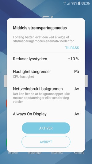Velg AKTIVER