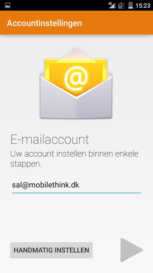 Voer uw e-mailadres in en selecteer Volgende