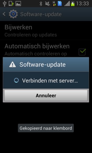 Wacht tot de zoekopdracht beëindigd is