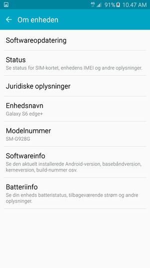 Vælg Softwareopdatering