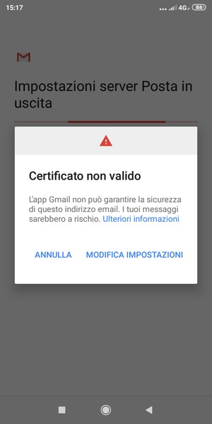 Seleziona MODIFICA IMPOSTAZIONI