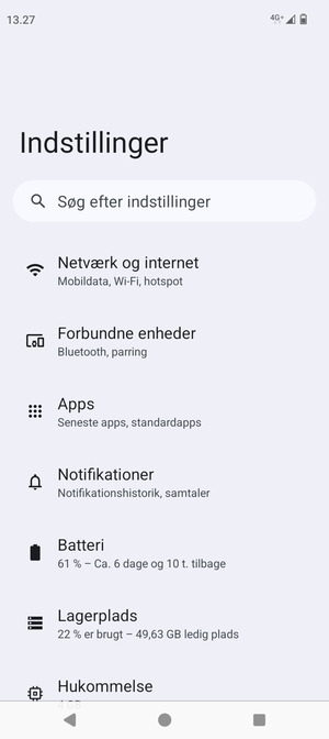 Vælg Netværk og internet