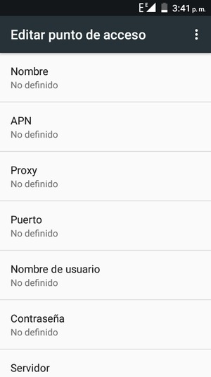 Introduzca la información de MMS