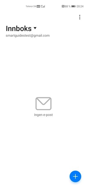 Gmail er klar til bruk