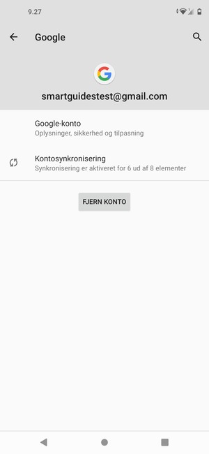 Vælg Kontosynkronisering
