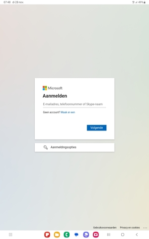 Voer uw Hotmail adres in en selecteer Volgende