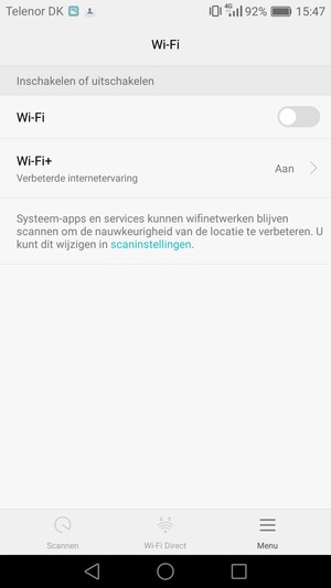 Schakel Wi-Fi in