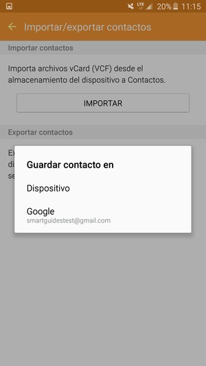 Seleccione su cuenta Google