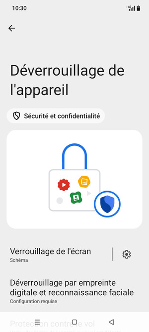 Votre téléphone est maintenant sécurisé par un écran de verrouillage