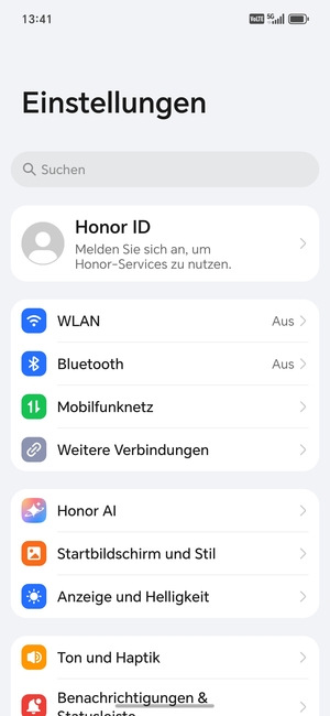 Wählen Sie Mobilfunknetz