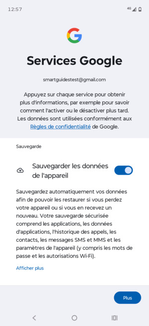 Sélectionnez Plus