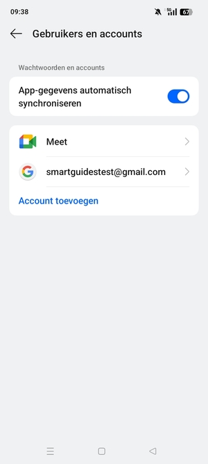 Selecteer uw Google-account