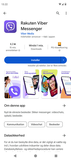 Vælg Installer