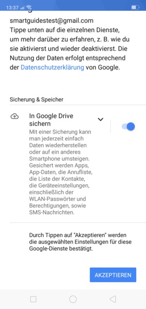 Wählen Sie AKZEPTIEREN