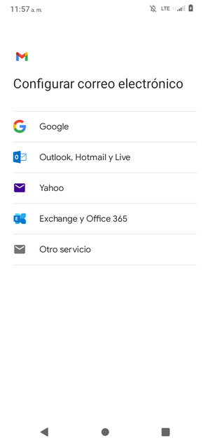 Seleccione Outlook, Hotmail y Live
