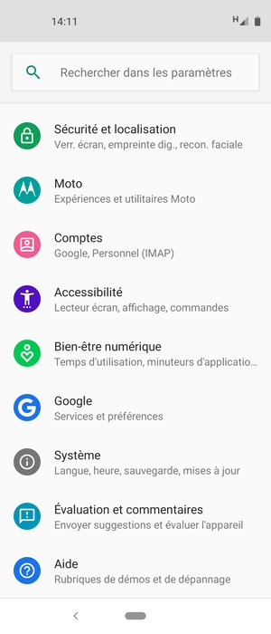 Faites défiler et sélectionnez Système