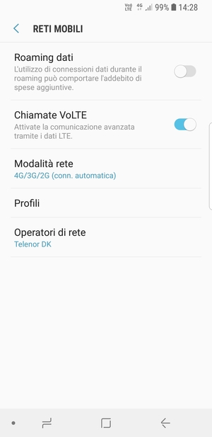 Seleziona Profili