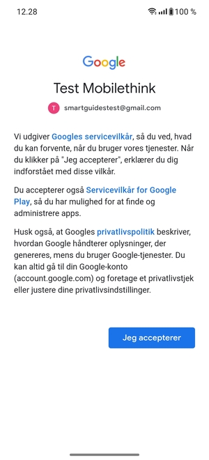 Vælg Jeg accepterer