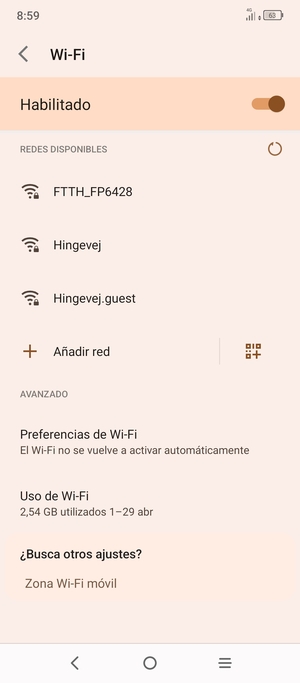 Seleccione la red inalámbrica a la que desea conectarse