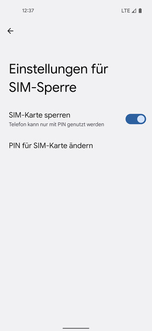 Wählen Sie PIN für SIM-Karte ändern