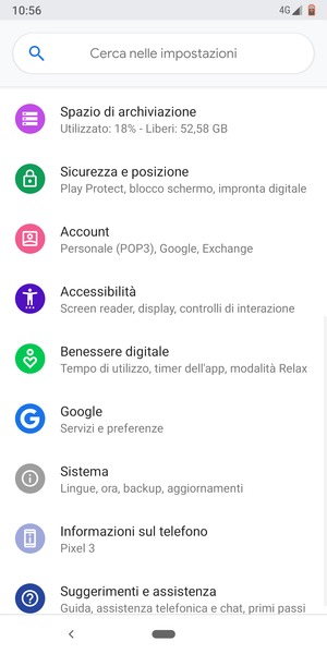 Scorri e seleziona Sicurezza e posizione