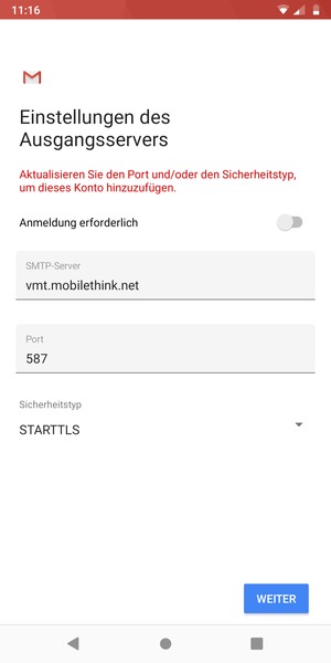 Wählen Sie Sicherheitstyp