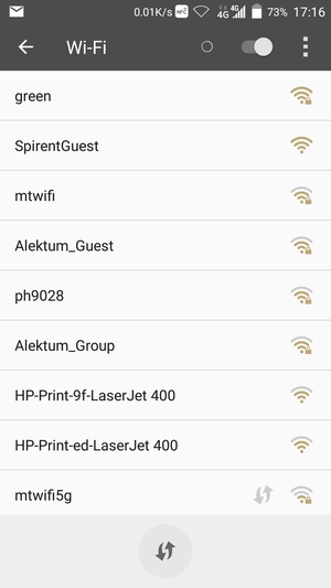 Tryck på det trådlösa nätverket som du vill ansluta till