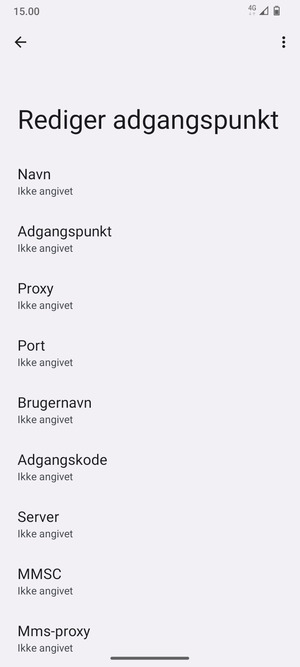 Indtast internet-oplysninger