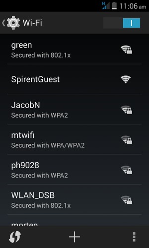 Select the wireless network you want to connect to