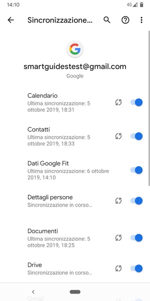 Le tue informazioni verranno sincronizzate