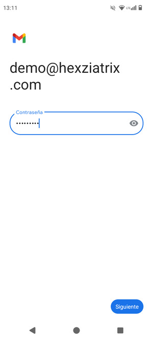 Introduzca su contraseña y seleccione Siguiente