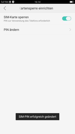 Ihre SIM-PIN wurde geändert