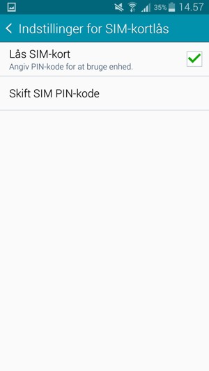 Vælg Skift SIM PIN-kode