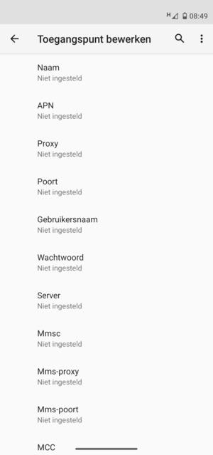 Voer internetgegevens in