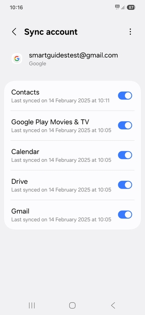 Make sure Contacts is selected