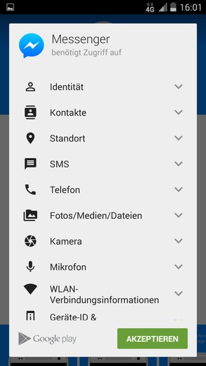 Wählen Sie AKZEPTIEREN