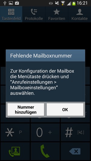 Wählen Sie Nummer hinzufügen