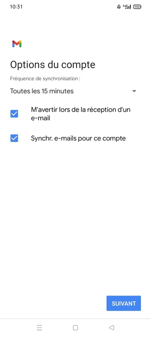 Sélectionnez SUIVANT