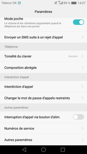 Faites défiler et sélectionnez Autres paramètres