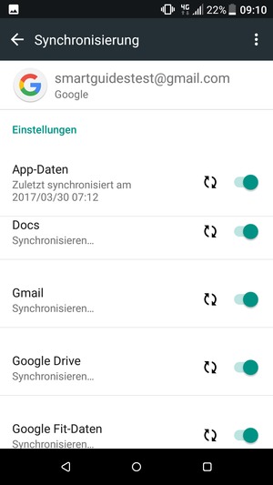 Ihre Daten werden synchronisiert