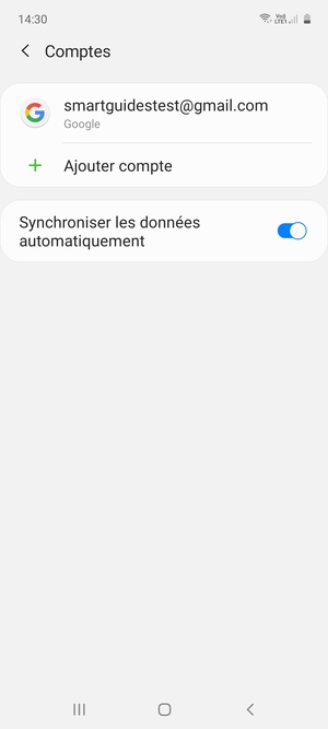 Sélectionnez votre compte Google