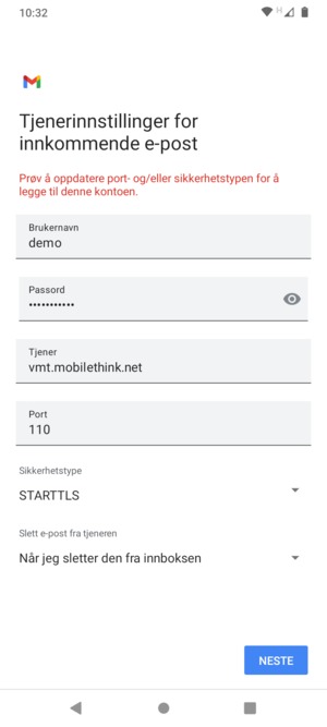 Velg Sikkerhetstype