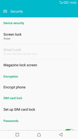 Select Set up SIM card lock