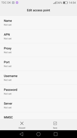 Enter Internet information
