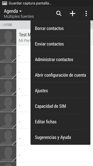 Seleccione Administrar contactos