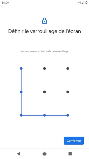 Dessinez de nouveau le schéma de déverrouillage et sélectionnez Confirmer